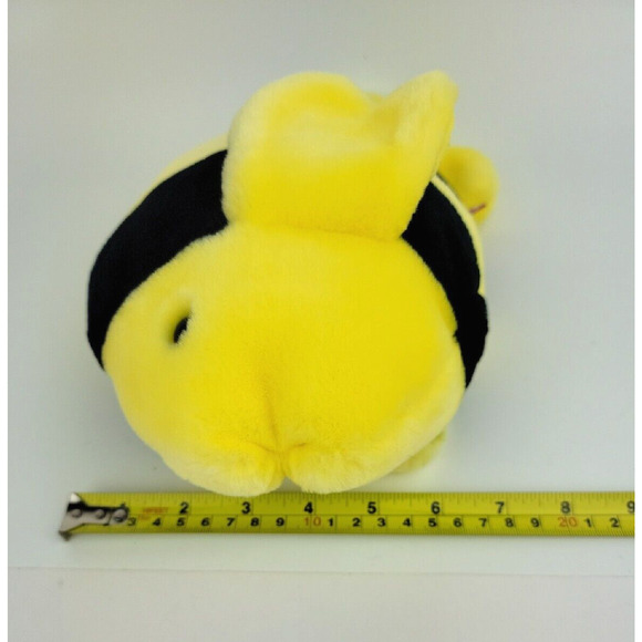 1998 VINTAGE TY Beanie Buddy Bubbles Fish 11” Yellow Plush Stuffed Animal Toy - Picture 11 of 12